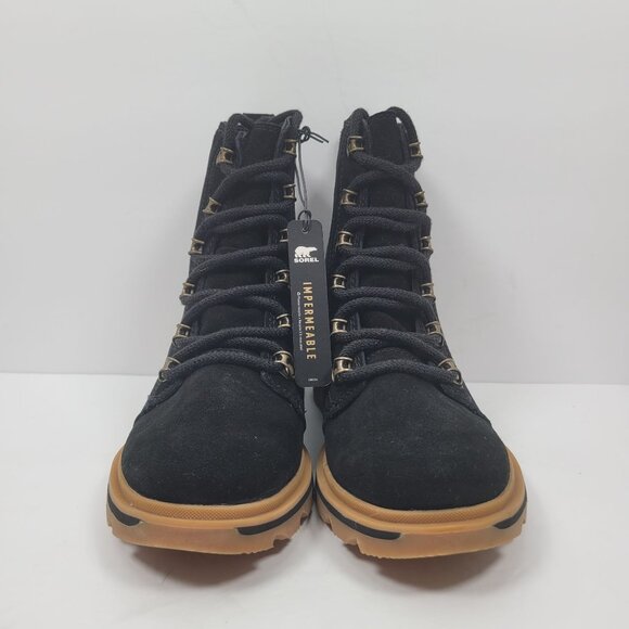 Sorel Lennox Waterproof Lace-Up Women's Black Suede Boots US Size 6 NWT - Picture 3 of 10